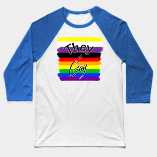 They and Gay Pride Baseball T-Shirt